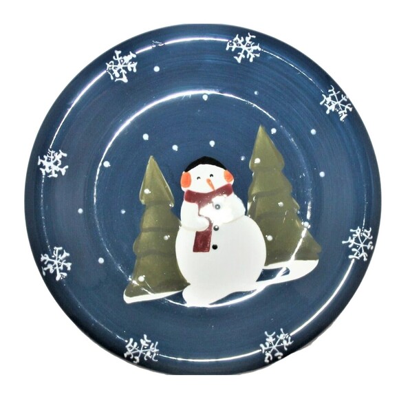 Make The Season Bright 4 Snowman 8" Dessert Plates - Picture 6 of 7